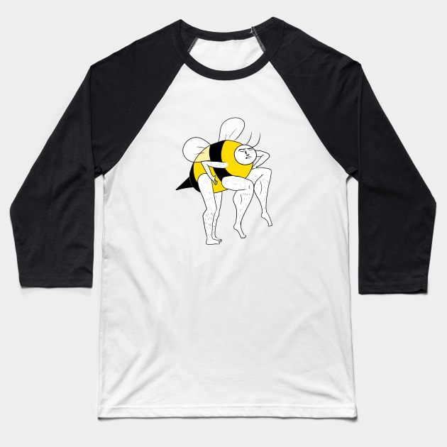 Bumble Man Baseball T-Shirt by Frog Teeth